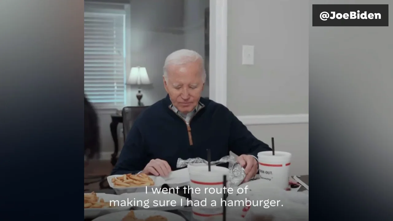 El vídeo de Biden comiendo hamburguesas El vídeo de Biden comiendo hamburguesas