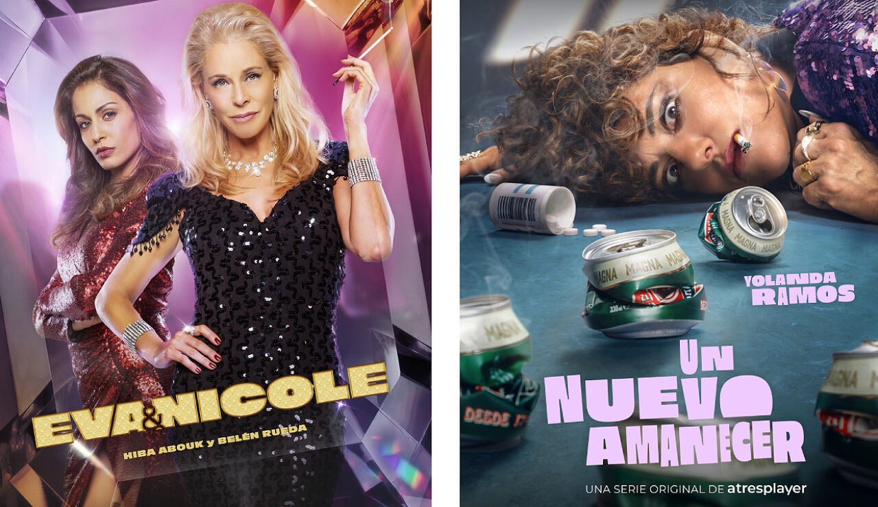 Carteles de Eva y Nicole y Un nuevo amanecer