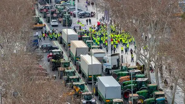 Imagen de una protesta de los agricultores Imagen de una protesta de los agricultores