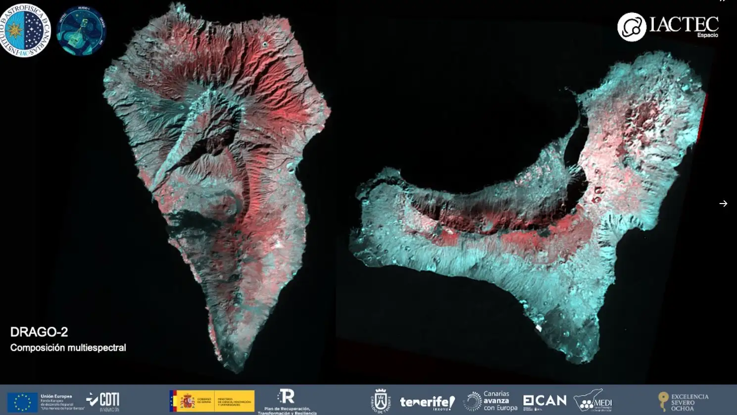 Im&aacute;genes de Canarias captadas por el primer sat&eacute;lite canario &lsquo;ALISEO-1&rsquo; 