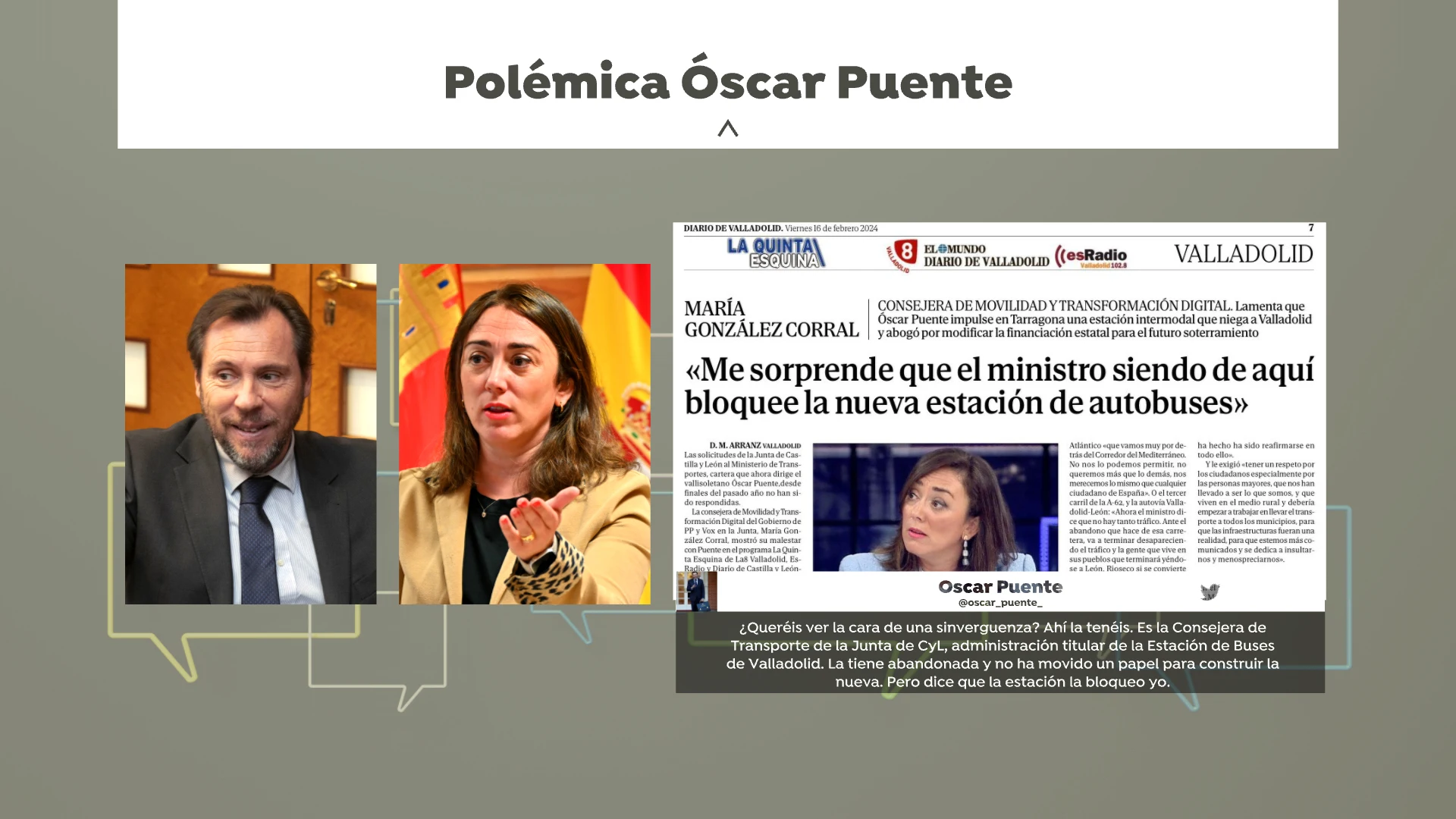 Pol&eacute;mica &Oacute;scar Puente