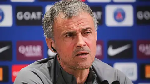 Luis Enrique, en sala de prensa Luis Enrique, en sala de prensa