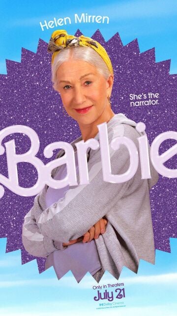 Póster de Helen Mirren en Barbie 