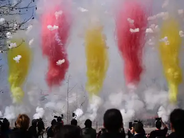La mascletá de Madrid La mascletá de Madrid