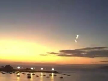 Bola de fuego sobre el cielo de Galicia