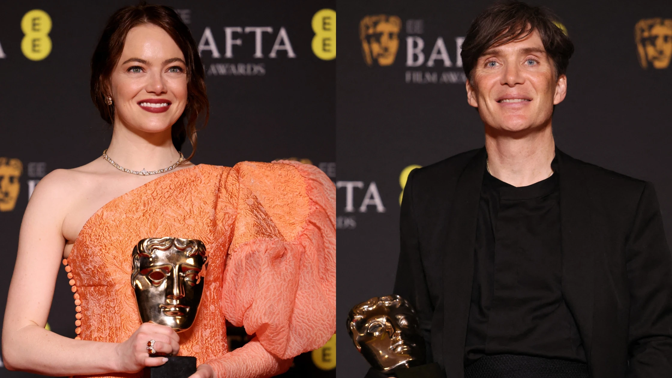 Emma Stone y Cillian Murphy en los Bafta 2024