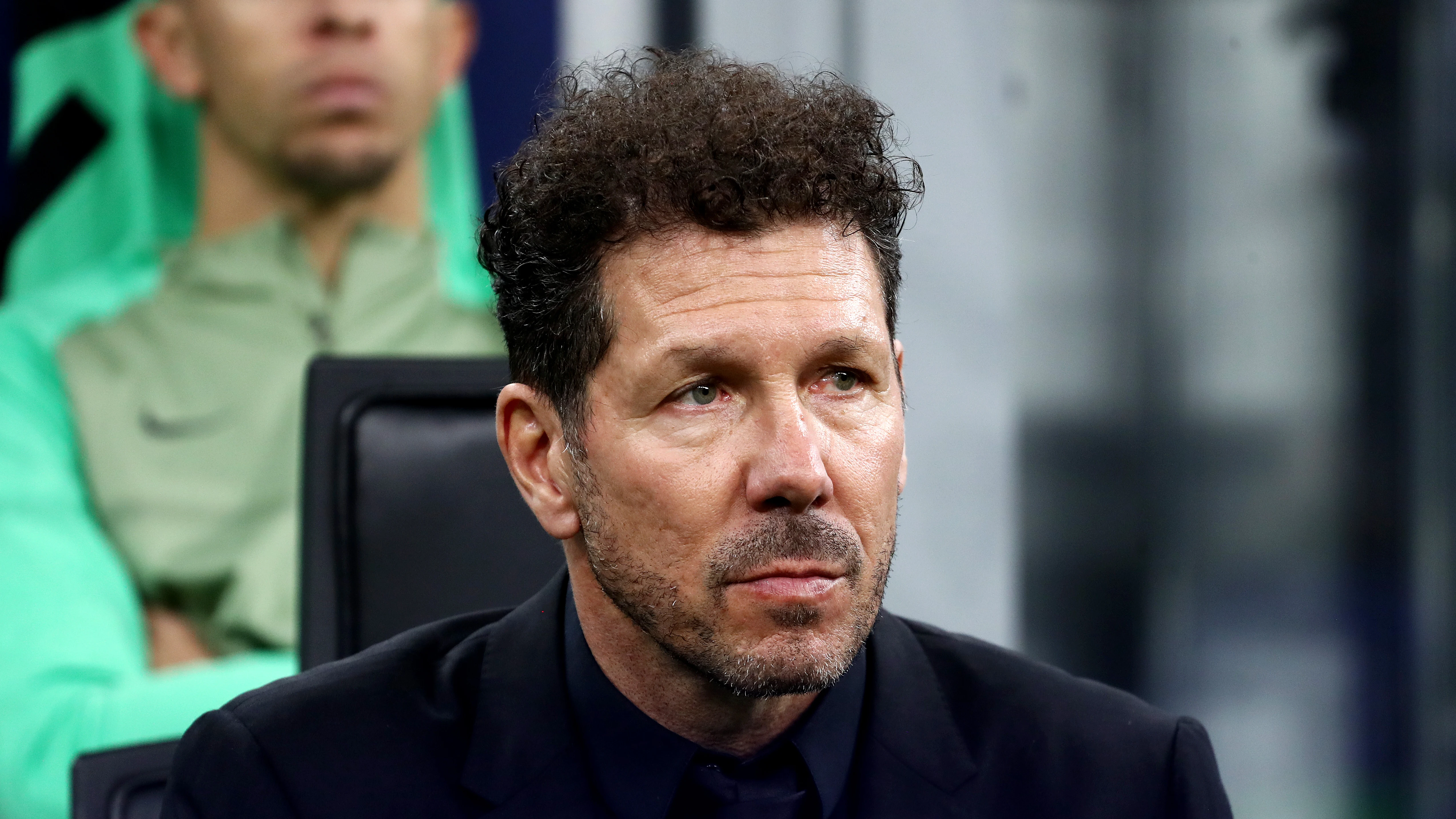 Simeone, en el banquillo de San Siro