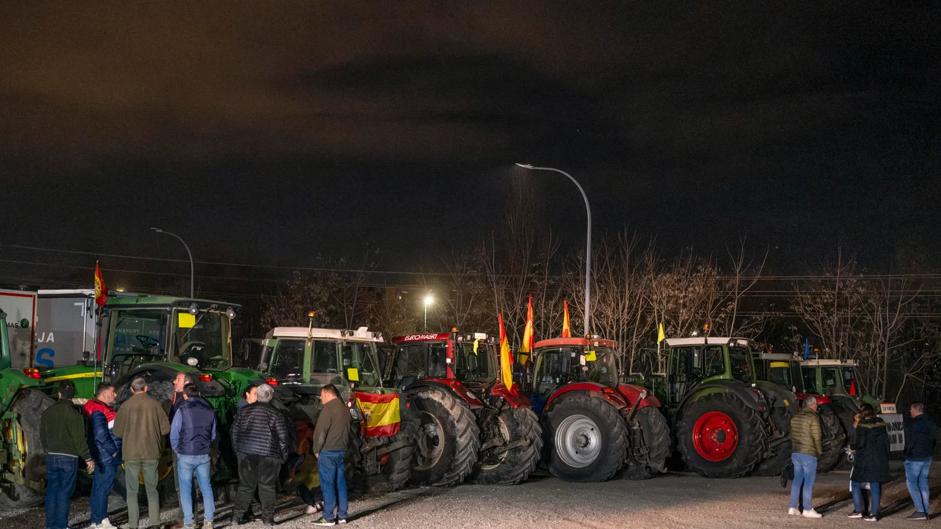 Agricultores con sus tractores este martes en Guadalajara Agricultores con sus tractores este martes en Guadalajara