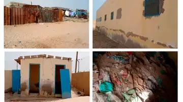 Imágenes del centro de detención de migrantes de Nuadibú (Mauritania)