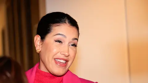 Gabriela Guillén en su primer acto público después de dar a luz Gabriela Guillén en su primer acto público después de dar a luz