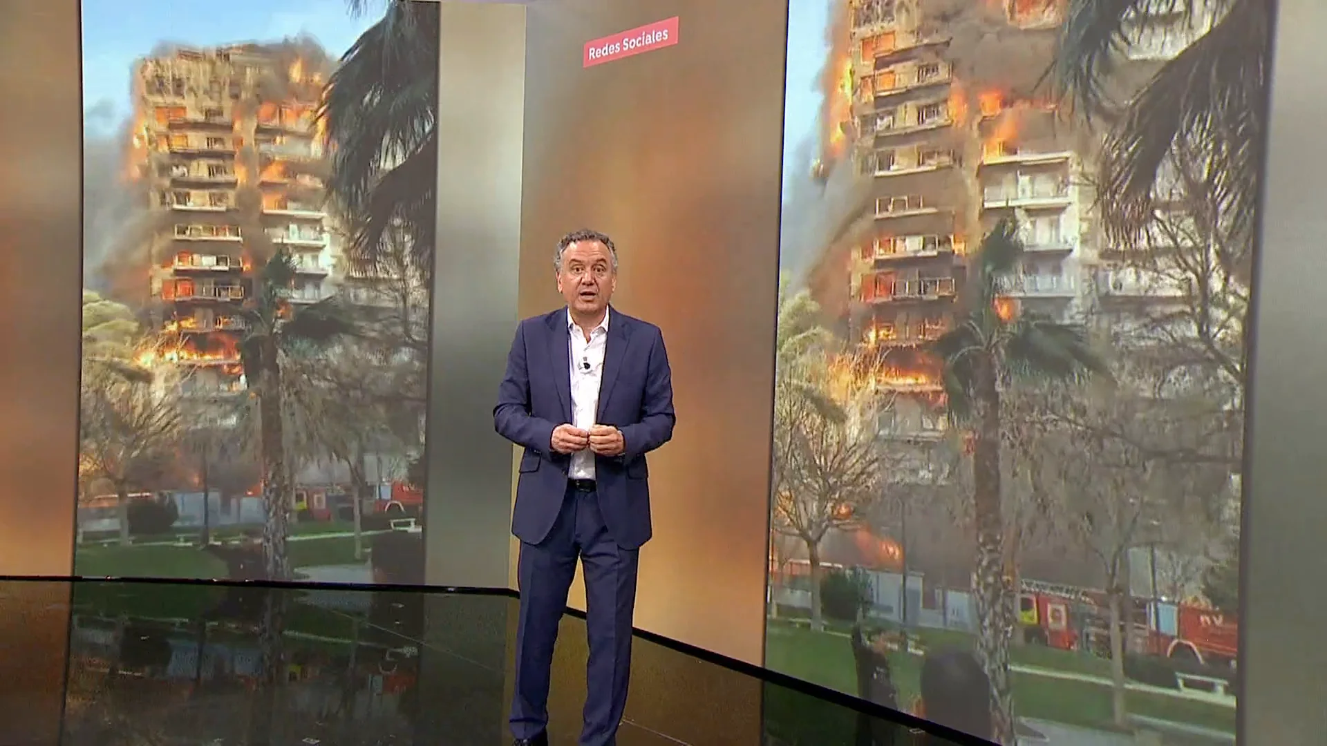 Roberto Brasero y el incendio de Valencia Roberto Brasero y el incendio de Valencia