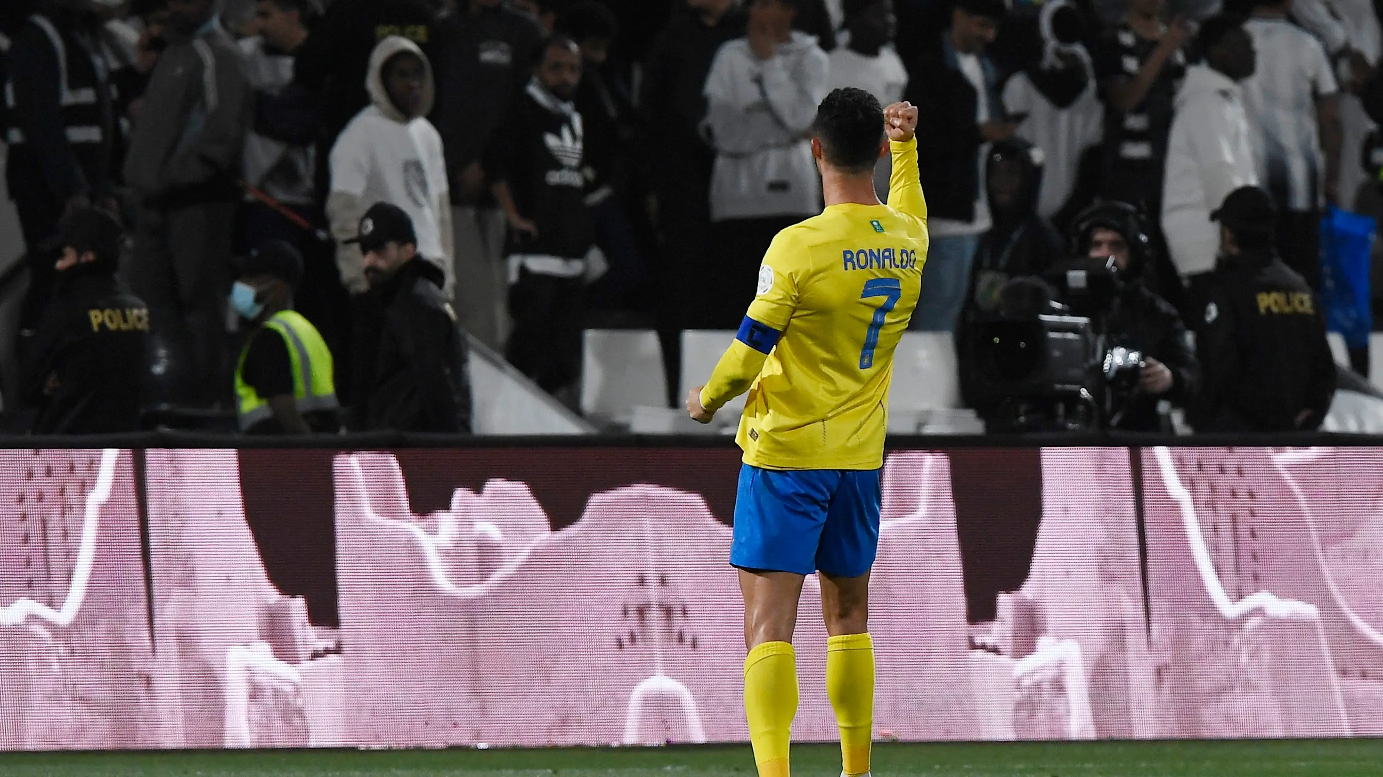 Cristiano Ronaldo celebra su gol ante el Al-Shabab Cristiano Ronaldo celebra su gol ante el Al-Shabab