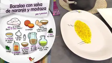 Ingredientes Bacalao con salsa de naranja y mostaza