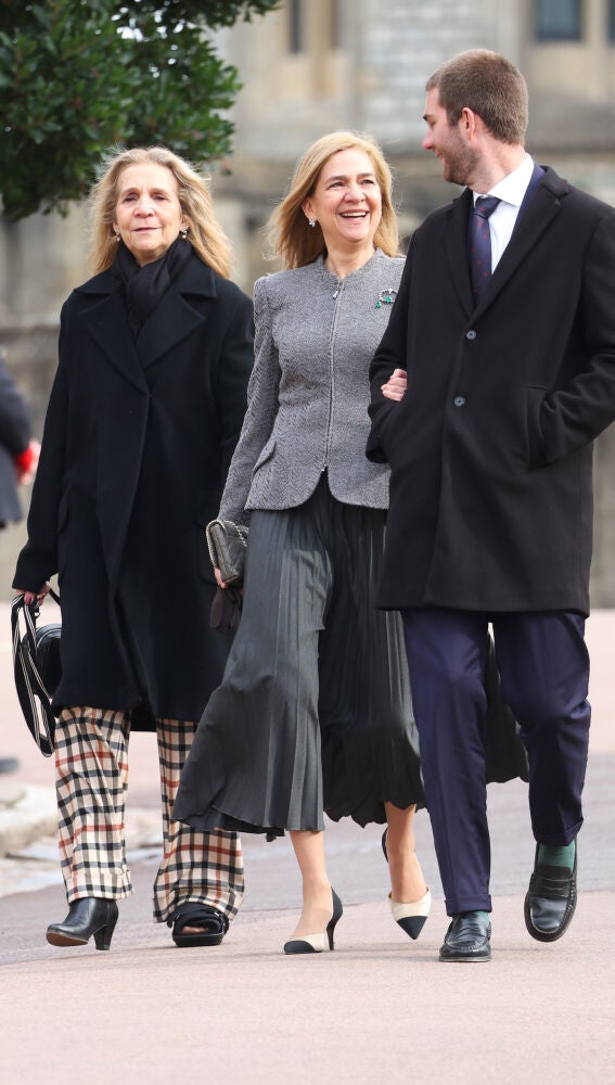 La infanta Elena, la infanta Cristina y Juan Urdangarin en el homenaje a Constantino de Grecia