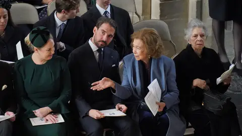 La reina Sofía en el homenaje a Constantino de Grecia La reina Sofía en el homenaje a Constantino de Grecia