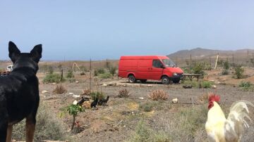 Alquilan una furgoneta en un descampado de Fuerteventura