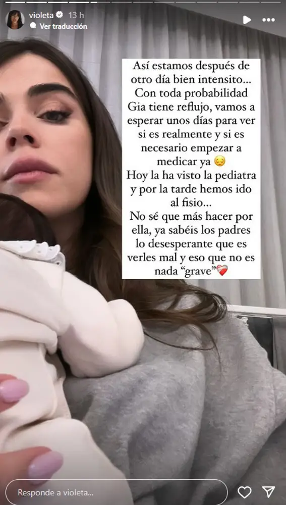 Violeta Mangriñán habla del último revés de salud de su hija Gia