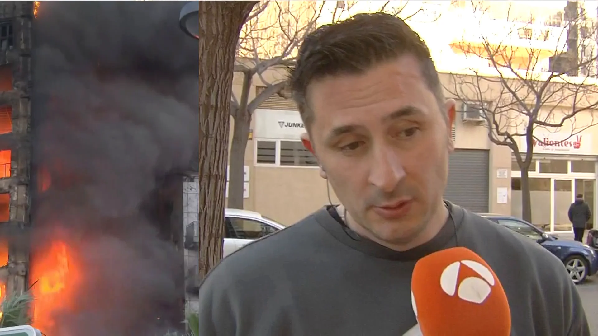 Rafael, vecino del edificio incendiado en Valencia. Rafael, vecino del edificio incendiado en Valencia.