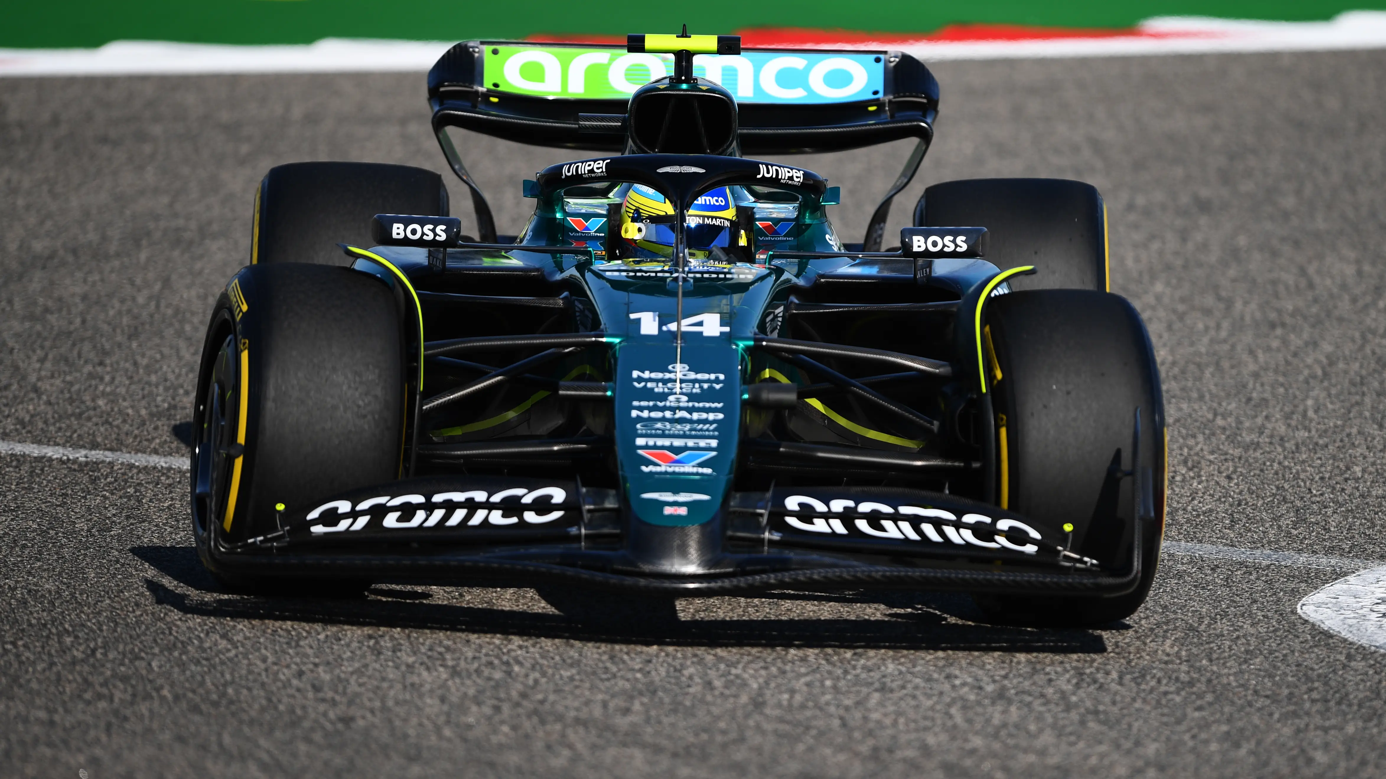 El Aston Martin de Fernando Alonso durante el GP de Bahréin 2024 El Aston Martin de Fernando Alonso durante el GP de Bahréin 2024