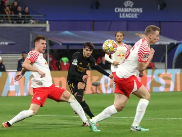 El golpeo de Brahim que terminó en gol en el partido de ida de octavos de Champions entre Leizpig y Real Madrid (0-1) El golpeo de Brahim que terminó en gol en el partido de ida de octavos de Champions entre Leizpig y Real Madrid (0-1)