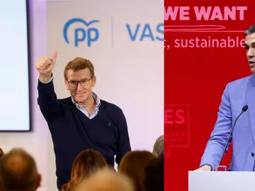 Alberto Núñez Feijóo y Pedro Sánchez Alberto Núñez Feijóo y Pedro Sánchez