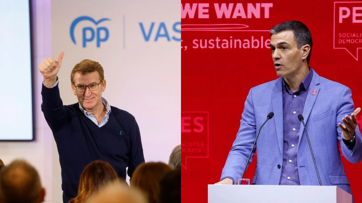 Alberto Núñez Feijóo y Pedro Sánchez Alberto Núñez Feijóo y Pedro Sánchez
