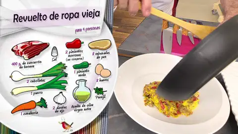 Ingredientes Revuelto de ropa vieja Ingredientes Revuelto de ropa vieja