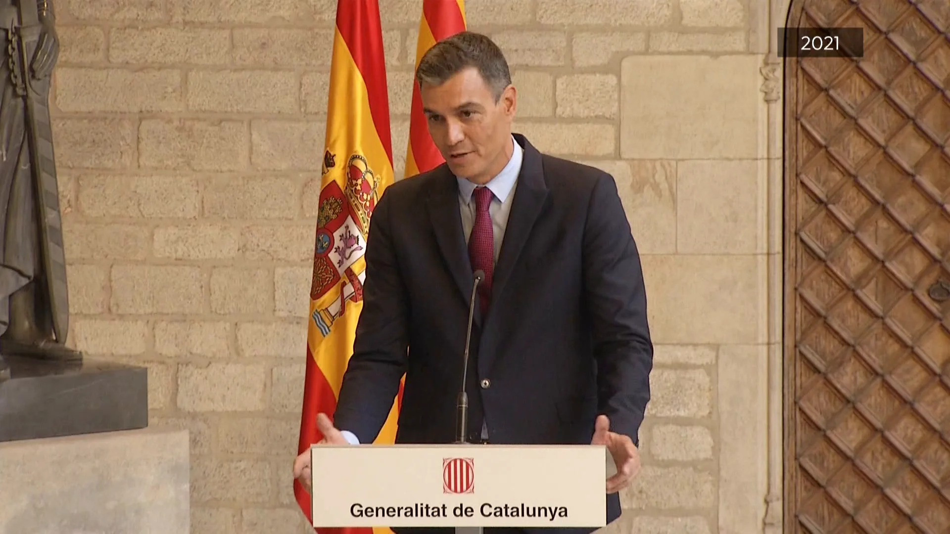 Sánchez en Barcelona en 2021 Sánchez en Barcelona en 2021