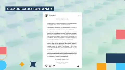Comunicado alcalde de Fontanar Comunicado alcalde de Fontanar