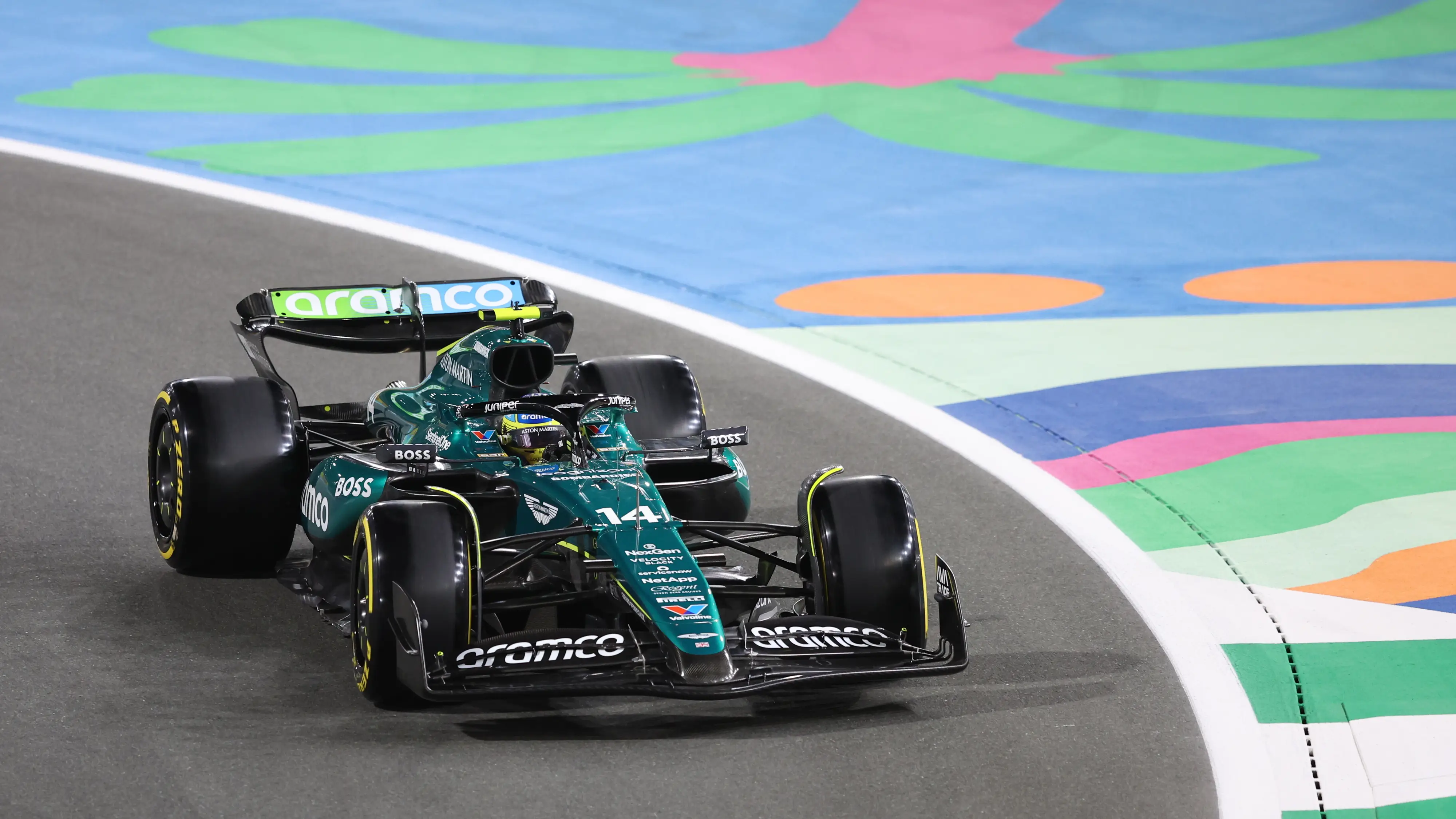 Fernando Alonso, ene l trazado de Jeddah
