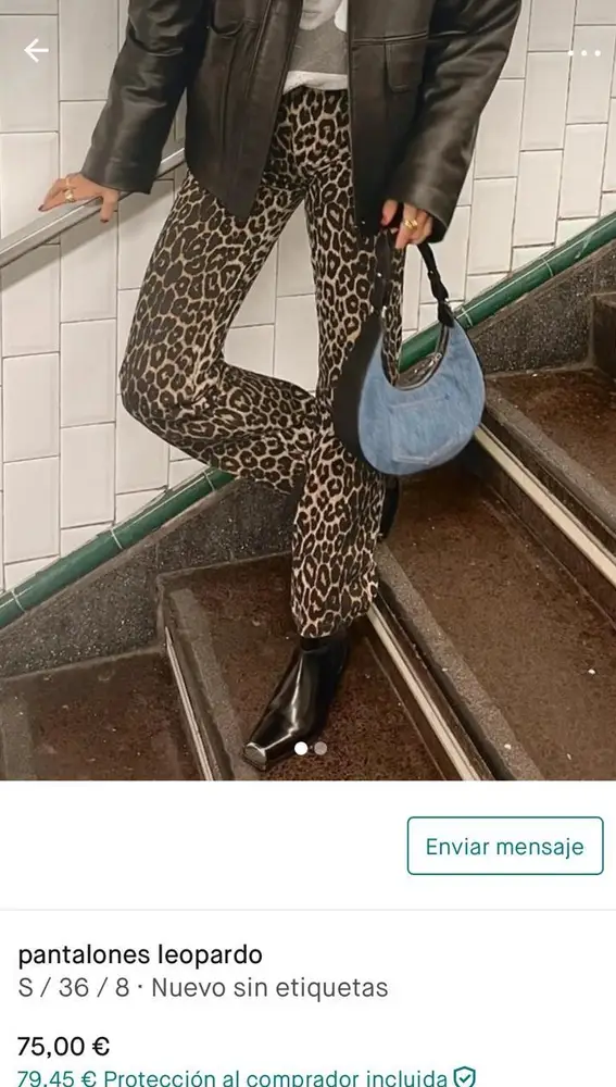Pantalón de leopardo en reventa