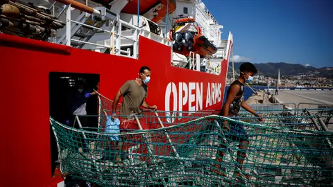 El buque español Open Arms espera en Chipre que las condiciones sean favorables para empezar a llevar ayuda a Gaza