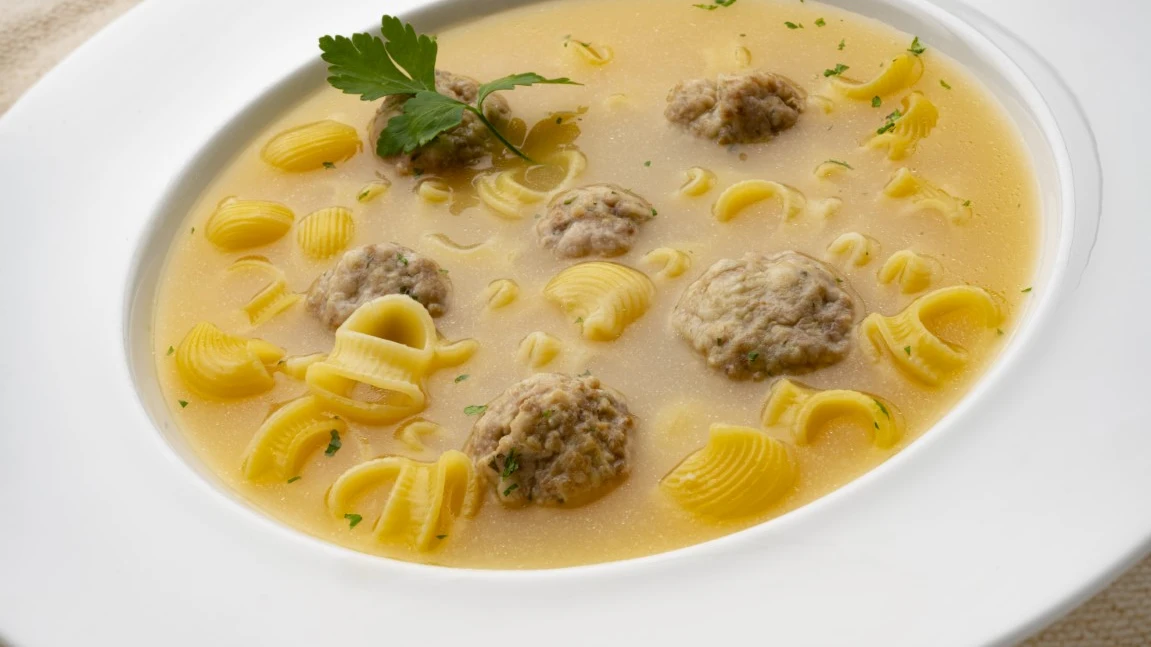 Sopa de galets con pelotas, de Karlos Arguiñano Sopa de galets con pelotas, de Karlos Arguiñano