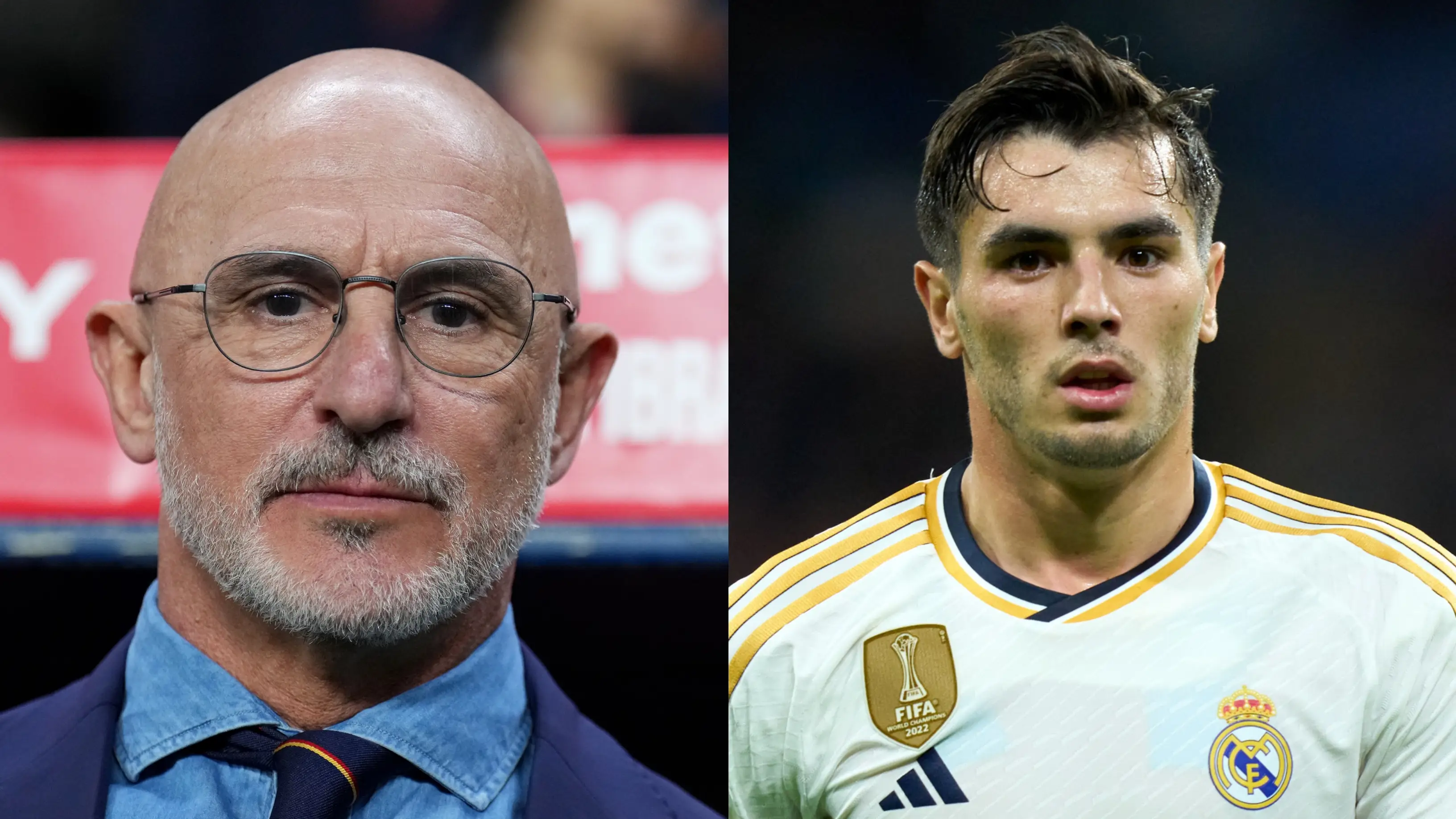 El entrenador Luis de la Fuente (izquierda) y el futbolista Brahim Díaz (derecha) El entrenador Luis de la Fuente (izquierda) y el futbolista Brahim Díaz (derecha)