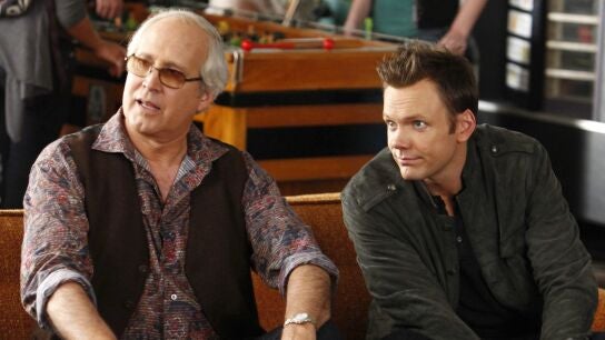 Chevy Chase y Joel McHale en Community