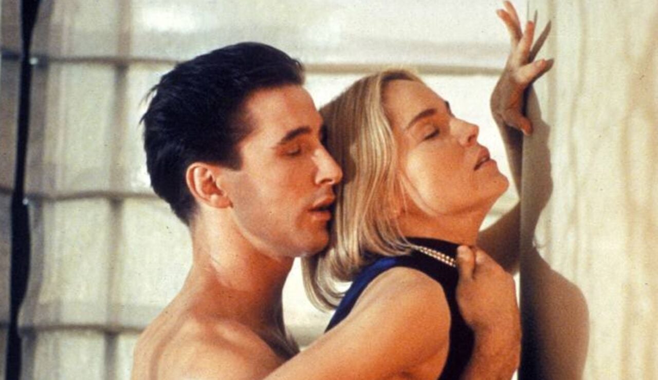 William Baldwin y Sharon Stone en Sliver en 1993