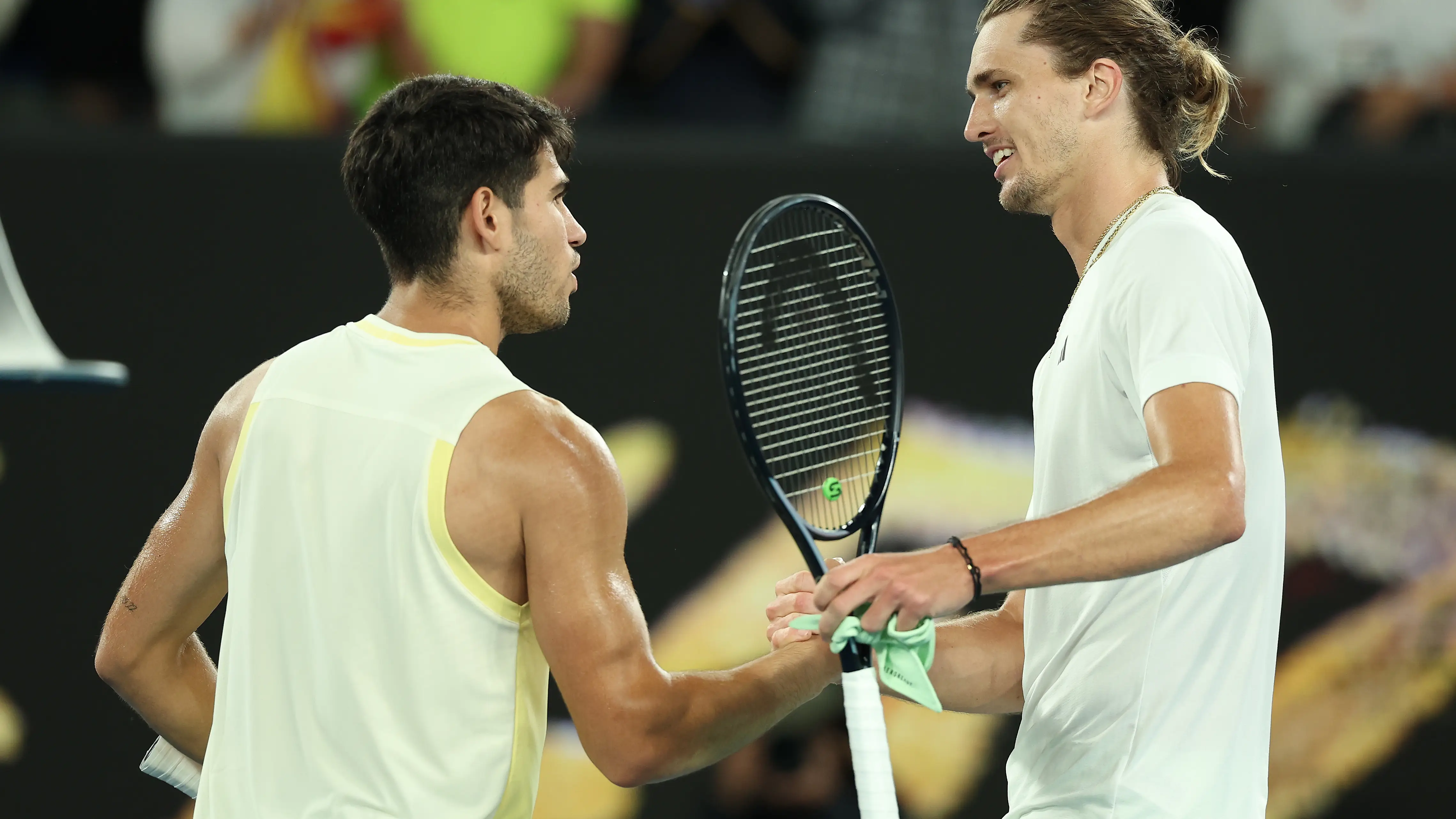 Alcaraz (i) y Zverev en el pasado Open de Australia Alcaraz (i) y Zverev en el pasado Open de Australia