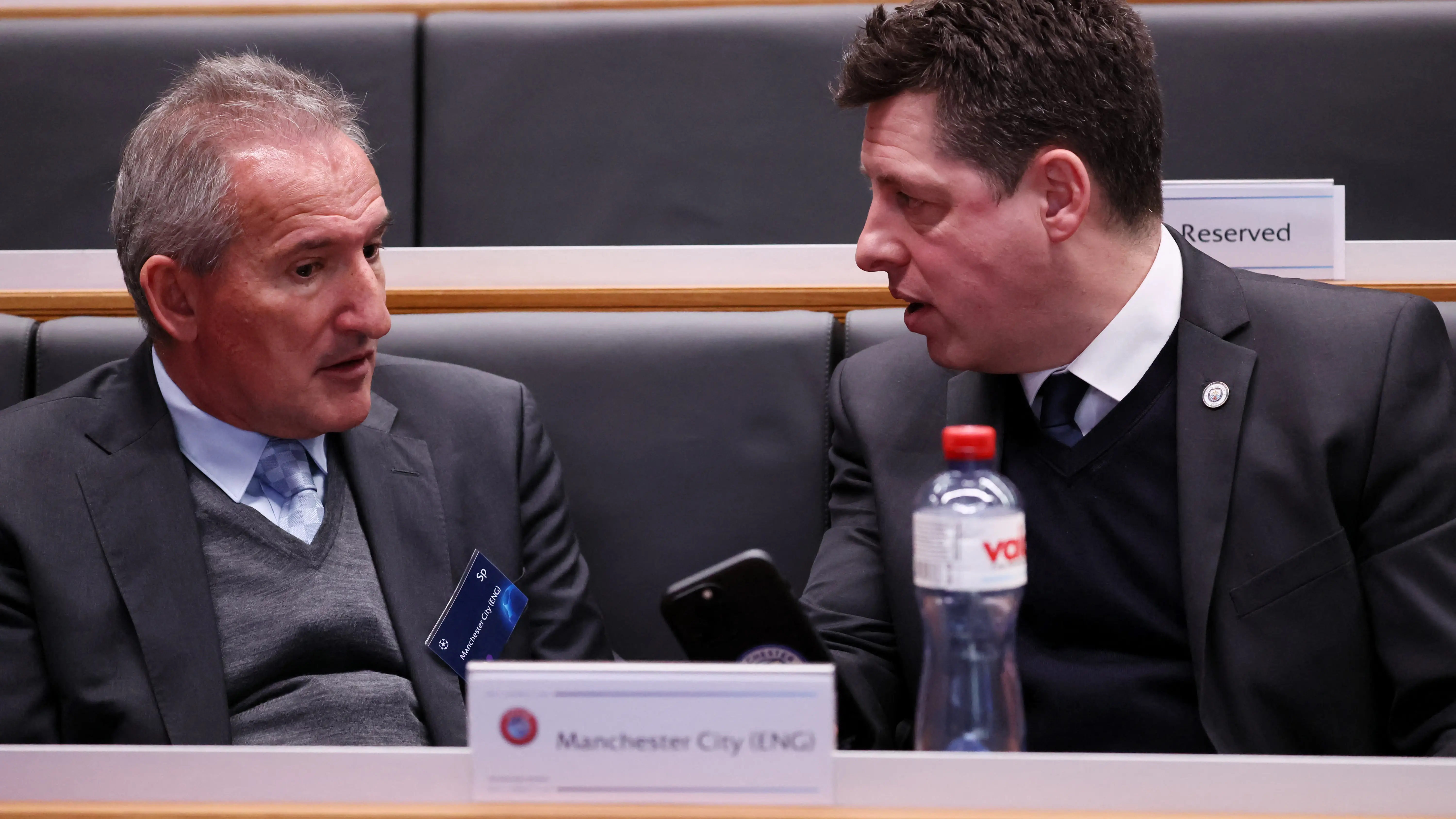 Txiki Begiristain, en el sorteo de Nyon (Suiza)