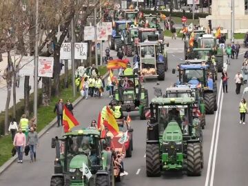 Tractorada de los agricultores en Madrid