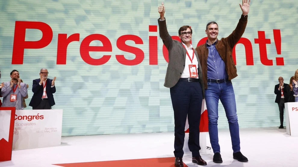 Salvador Illa junto a Pedro Sánchez Salvador Illa junto a Pedro Sánchez