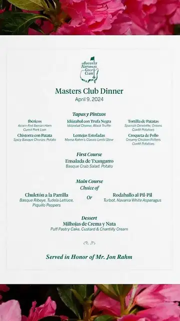 El Masters Club Dinner