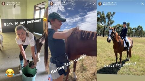 Elsa Pataky, feliz mientras pasa el tiempo entre caballos