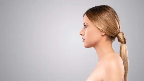 Mujer con coleta Mujer con coleta