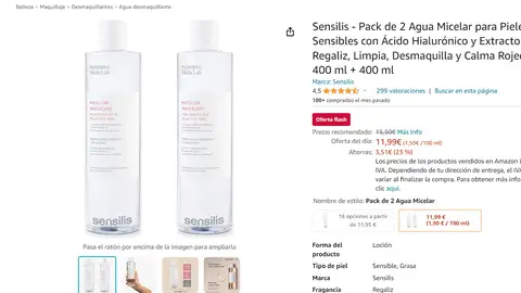 Agua micelar Agua micelar