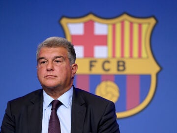 Joan Laporta en una rueda de prensa como presidente del FC Barcelona