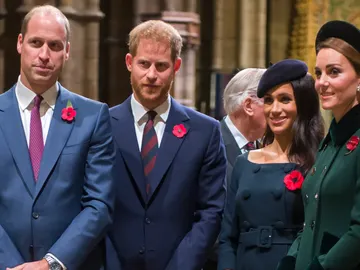 El príncipe Guillermo, Harry, Meghan Markle y Kate Middleton El príncipe Guillermo, Harry, Meghan Markle y Kate Middleton