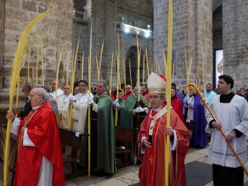 la bendición de las palmas de Domingo de Ramos en Valladolid