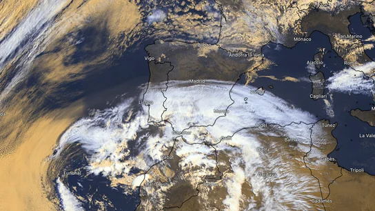 Imagen vista satélite de España Imagen vista satélite de España