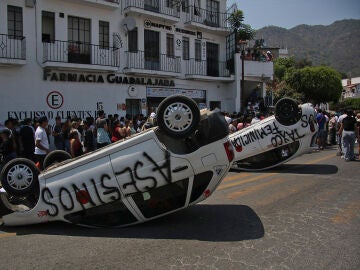 Protesta por el secuestro y asesinato de Camila, en el municipio de Taxco