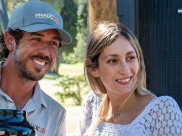 El golfista Emilio 'Puma' Domínguez y su mujer en una foto de archivo